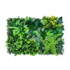 Les fleurs décoratives rendent votre maison vivante et naturelle avec des herbes de pelouse en plastique carré en plastique carré simulées faciles à nettoyer
