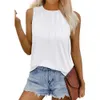 Women's Tanks Camis Womens Summer Tank Tops Pleated Round Neck Slveless Tops for Women Casual Flowy Y240420