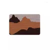 Carpets Scenic Pvc Mountain Welcome Dormat Cuttable House Porte d'entrée Mat tapis anti-poussière PAD PLAQUE DE PLANS EXTÉRAVE