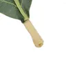 Dekorativa blommor konstgjorda magnolia blad mini silkduk falsk ros faux grönska stam diy kontor ornament festival dekor droppar