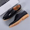 Casual Shoes Retro Oxford For Men Genuine Leather Comfortable Lace Up Wedding Platform Formal Dress Plus Size 46