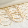Bangle 17KM Retro Gold Color Bracelets For Women Girls Multi-layered Circle Bracelet Simple Styles Jewelry Personality Fashion 2024