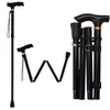 Multifunktion Walking Stick Trekking Poles Telescopic Fold Crutches vandring Stick Crutch äldre metallpinne promenad rotting utomhus 240409