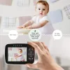 Monitore 3,5 Zoll großer Bildschirm Babyphone Infrarot Nachtsicht Wireless Video Farbmonitor mit Schlaflied Fernbedienung Pantiltzoom Kamera