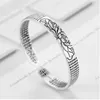 Bracelet enhir silver coloride lotus Écritures ouvrant des bracelets bracelets pour hommes femmes vintage