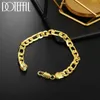 Chain 8mm Side Chain 18K Gold Plating Bracelet For Men Women Fashion Charm Jewelry Y240420