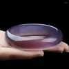 Bangle Emperor Purple Chalcedony Bracelet Brazil Violet Female Transparent Agate Jade Ladies