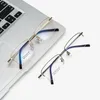 Business Men Ultralight Pure Glasses Frame For Myopia Reading Prescription Spectacles Half Rim Eyewear 240418