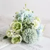 Decoratieve bloemen Mooie Rose Peony Simulatie kunstmatige zijden bruiloft kerstdecor voor huis diy woonkamer arrangement