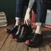SURET Buty oryginalne skórzane mężczyźni Casual Business Designer England Fashion Sneakers