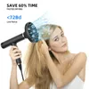 Ionic Hair Dryer High Speed Blow Drier 1600W 110000rpm Hairdryer Negative Ion Hair Care Styler Professional Low Noise Blow Dryer 240415