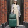 Defina a bagagem de carrinho de moda com bolsa para mulheres spinner de mala clássicas fêmeas embarcando em 16/18/20/24 polegada bolsa de viagem