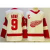 Jerseys de hockey à manches longues brodées de hockey sur glace à glace Red Wings 93 # 99 # 71 # Nom et numéro personnalisable du joueur personnalisable