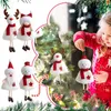 Figurine decorative per le bambole a maglia decorazioni per alberi di Natale di neve Girl Angels Ornamenti sospesi set di feste interne decorazioni stagionali per feste interne