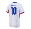 2024 Euro Cup Frenchs Home Away Jersey Mbappe voetbaltruien Dembele Coman Fransg Maillot de Foot Benzema Griezmann fans speler voetbalshirt Men Kids Kit -uniformen