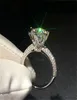 Solitaire 1CT Diamond Ring 100 Real 925 Sterling Silber Schmuck Verlobungs Hochzeitsringe für Frauen Brautparty Accessoire Y13997155