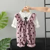 Kleidungssets Top -Optionen Kinder Boutique Kleidung Set Schöne Punkt Overalls Langarm Shirts Schöne Rüschen Prinzessin Baby -Mädchen Outfit