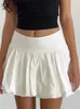 Skirts 2024 Summer Womens Mini Skirt Solid Color Low Rise Puffy Short A-Line Skirt Y2K Aesthetic Harajuku Clothes Y240420