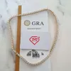 Factory 925 Sterling Silver Necklace Iced Vvs Moissanite Gra Certificate Hip Hop Diamond Tennis Chain