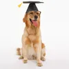 Dog Apparel 2 Packs Black Graduation Cap With Yellow Tassel Hats For Dogs Cats Costume Accessory