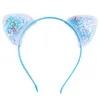 24pcs Sequin Cat Ears Band Band Girls Beautiful Hair Accessoires pour la décoration de fête quotidienne Halloween 240417