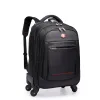 Bags Letrend Rolling Luggage Spinner Backpack Shoulder Travel Bag High Capacity Suitcase Wheels Multifunction Trolley Carry On Trunk
