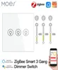 ZigBee Multigang Smart Light Dimmer Switch Independent Control Tuya APP Control Works with Alexa Google Home 123 Gang2584735