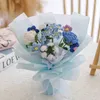 Decorative Flowers Artificial Wool Braided Bouquet Fashion Creative Hand Held Flower Mother's Day Gift DIY Home Wedding Christmas Party