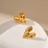 女性用のスタッドイヤリングゴールドメッキピアスファメールファッションアクセサリー2024ジュエリー卸売ハート
