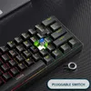 K620 mini zwrot RGB Gaming Mechaniczna klawiatura gracza mechanika 60 procent DIY Niestandardowy PBT Keycap Swap Pink White USB PC 240418