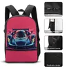 Backpack Dazzling Sports Car Vibrant Tones Vintage Travel Backpacks Women Men High Quality Large School Bags Leisure Rucksack