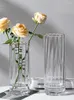Vasi moderni casa dritta-through di peonie idroponic artigianato decorazione della tavola di fiori vaso in vetro rosa rosa