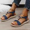 Sandali donne farfalla piatta boho stile di punta aperta rina elastico cinghie slip sulla spiaggia