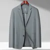 High-end Fashion No Lining West Spring and Summer Light Breathable Smooth Light Luxury Leisure Sunscreen Suit Jacket Men 240408