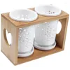 Phicksticks Wood Cerámico Cerámico Doble Cilindro Racks Caja de visitas Cajita de mesa Cocina