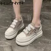 Casual Buty Platforma damska Kobieta Mokasyna okrągły stóp Modis Wedge Basket 2024 Sneaker All-Match Clogs Oryginalne skórzane lato