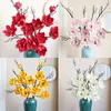 Luxury Large Artificial Magnolia Flower with Long Stem Bouquet Real Touch for Home Office Wedding Floor Vase Decoration 240407