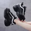 Chaussures décontractées Nice6women Chunky Sneakers Nice Fashion Platform Fashion Mesdames Brand Hands For Woman Leather Sports Dad 7