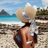 Szerokie grzbietowe czapki na plaży Kobiety Wygodne Letnie Słoneczny Kapelusz Słodka Moda Flopy Roll Up Damskie czapki na 2024