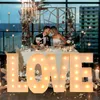 91.5cm Warm Light Up Giant Letter Led Light Frame Box Balloon Filling Box with 10 Lights Birthday Wedding Xmas Decor Baby Shower 240419