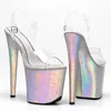 Chaussures de danse Leecabe 20cm / 8inches PVC Upper Sandals Lady Fashion Fashion Party Plateforme High Heel Polon