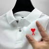 2024 Summer Mens Polo Shirt Embroidered Short sleeved Leisure Business Fashion Slim Fit Mens Polo Shirt 240420