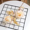 Decorative Flowers Simulated Artificial 2-Head Coated Rose Wedding Hall Home El Living Room Road Guide Flower Arrangement Decoration