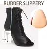 Scarpe da ballo da donna di alta qualità da donna black ladies slipery suola personalizzabile stivaletti sexy a spillo di grandi dimensioni di grandi dimensioni