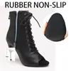 Scarpe da ballo da donna di alta qualità da donna black ladies slipery suola personalizzabile stivaletti sexy a spillo di grandi dimensioni di grandi dimensioni