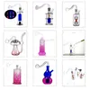 2Set Glass Oil Burner Bong Hookah Bubbler Rurki z podwójną matrycą Perc Catcher Perc Perc Perc z 10 mm męski rurka palnika oleju