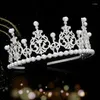 Coix de cheveux Yy Perle Tiaras and Crowns Luxury Princess Pageant Engagement Accessoires de mariage pour les bijoux de mariée Shine Crystal Crown