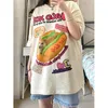 Femmes Summer Harajuku Y2k Top à manches courtes Tshirt American Retro Print Couple polyvalent Student Loose Fashion 240419