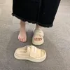 Тапочки летние мулы для женщин 2024 Мода открытая платформа для женской на открытом воздухе на световой прогулочной обуви