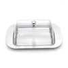 Plates Butter Holder Tray With Lid Convenient Storage Dish Butters Container For Countertop Practical Kitchen Tool